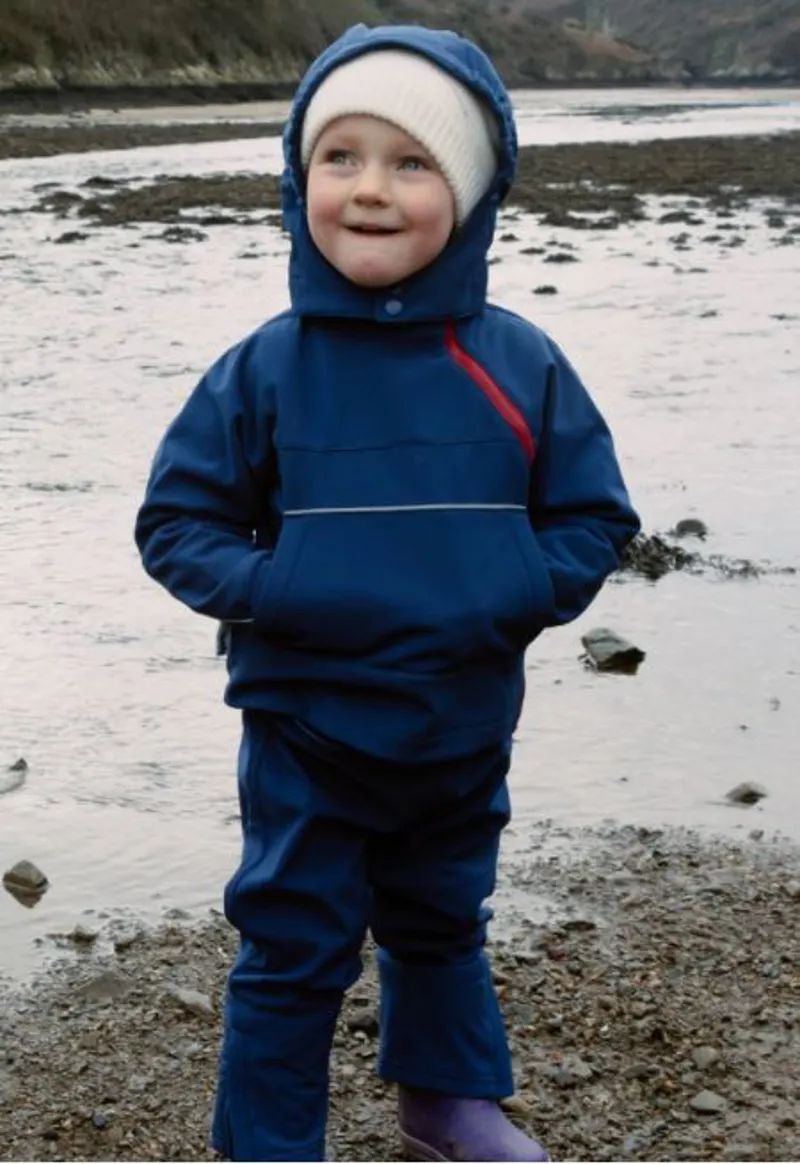 Kidunk Eco Hooded Top in Ink-1